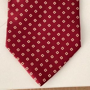 IGUELFI  100% red silk tie made in Italy